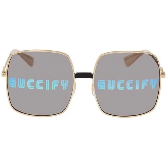 NEW Gucci Grey and Gold Oversized Women
